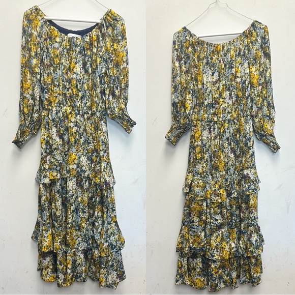 PRABAL GURUNG Printed Ruffle-Trim Off-the-Shoulder Dress - Picture 2 of 5